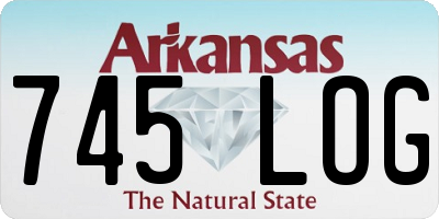 AR license plate 745LOG
