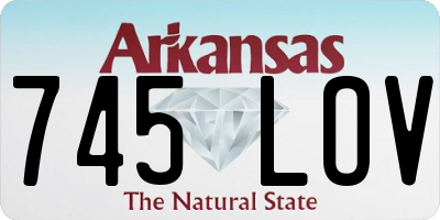 AR license plate 745LOV