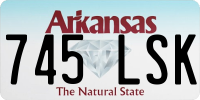 AR license plate 745LSK