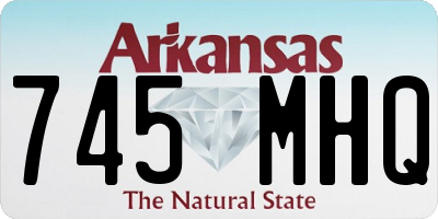 AR license plate 745MHQ