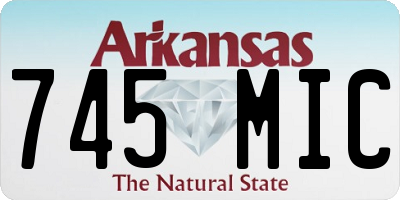 AR license plate 745MIC