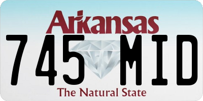 AR license plate 745MID