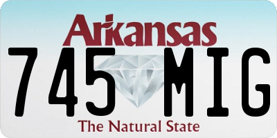 AR license plate 745MIG