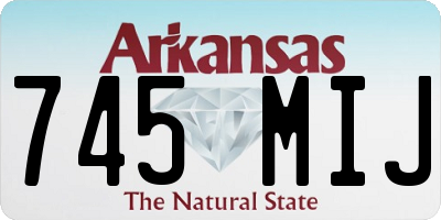 AR license plate 745MIJ