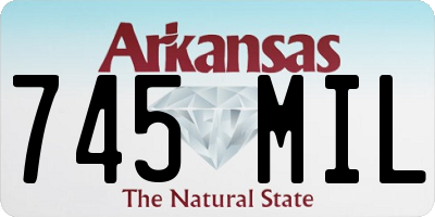AR license plate 745MIL