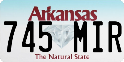 AR license plate 745MIR