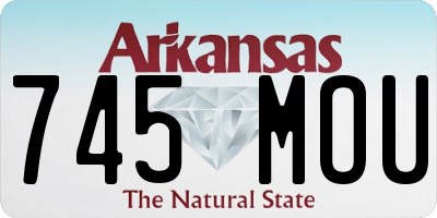 AR license plate 745MOU