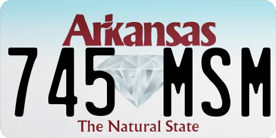 AR license plate 745MSM