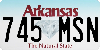 AR license plate 745MSN