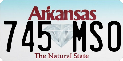 AR license plate 745MSO