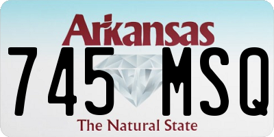 AR license plate 745MSQ
