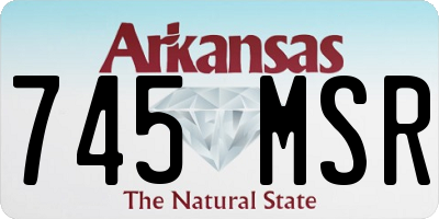 AR license plate 745MSR