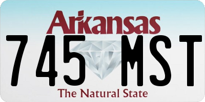 AR license plate 745MST