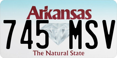 AR license plate 745MSV