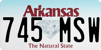 AR license plate 745MSW