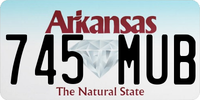 AR license plate 745MUB