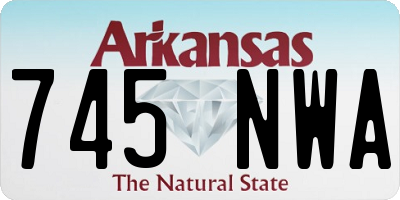 AR license plate 745NWA