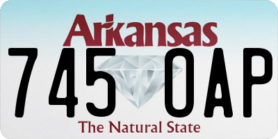 AR license plate 745OAP