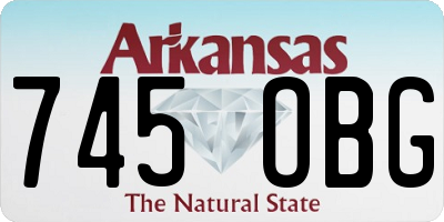 AR license plate 745OBG