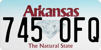 AR license plate 745OFQ