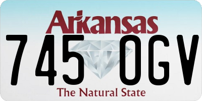 AR license plate 745OGV