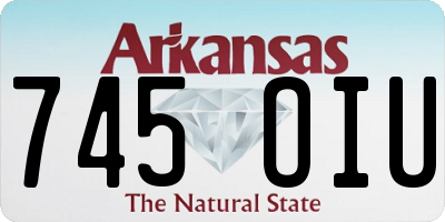 AR license plate 745OIU