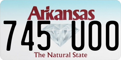AR license plate 745UOO