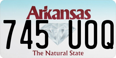 AR license plate 745UOQ