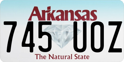 AR license plate 745UOZ