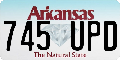 AR license plate 745UPD