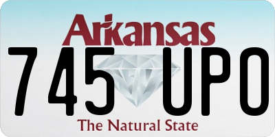 AR license plate 745UPO