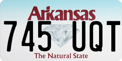 AR license plate 745UQT