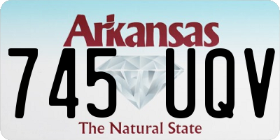 AR license plate 745UQV