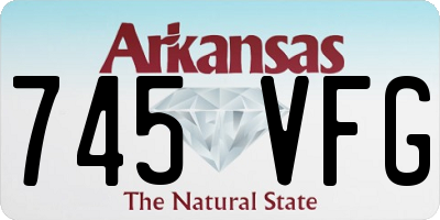 AR license plate 745VFG