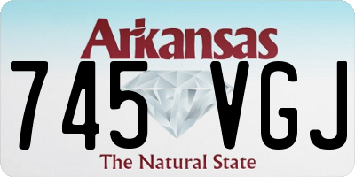 AR license plate 745VGJ