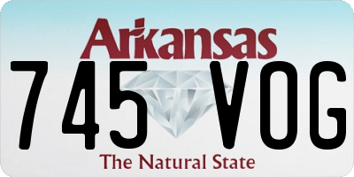 AR license plate 745VOG