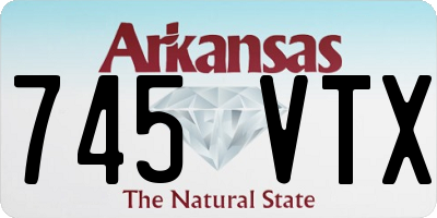 AR license plate 745VTX
