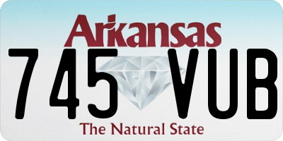 AR license plate 745VUB