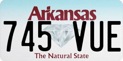 AR license plate 745VUE