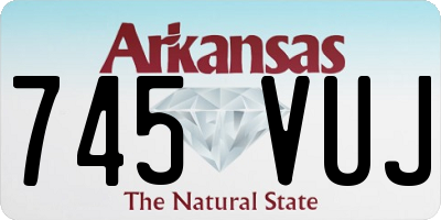 AR license plate 745VUJ