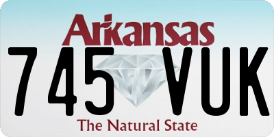 AR license plate 745VUK