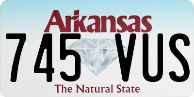 AR license plate 745VUS