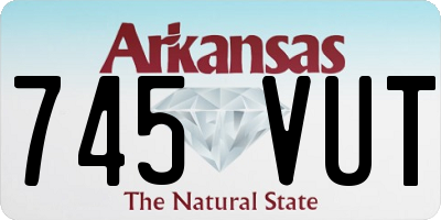 AR license plate 745VUT