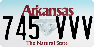 AR license plate 745VVV