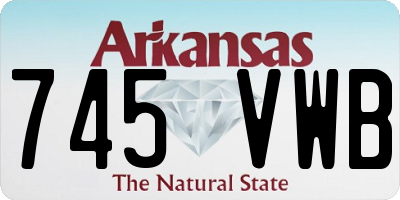 AR license plate 745VWB