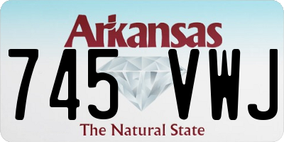 AR license plate 745VWJ