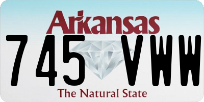 AR license plate 745VWW
