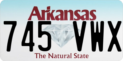 AR license plate 745VWX