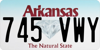 AR license plate 745VWY