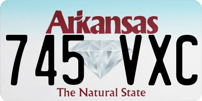 AR license plate 745VXC
